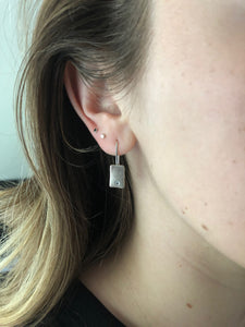 molten chiclet earrings