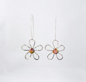 loopy flower earrings