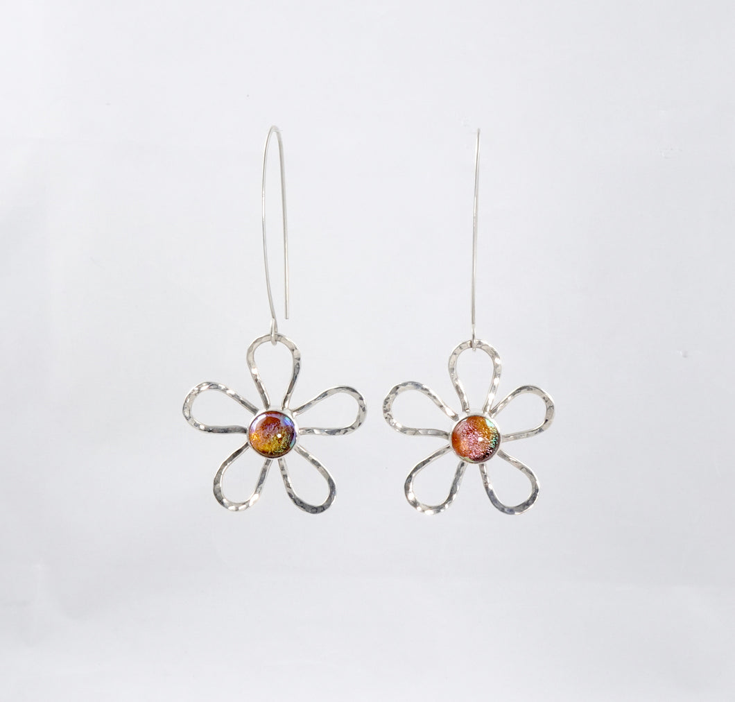 loopy flower earrings