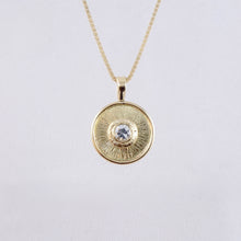 Load image into Gallery viewer, 18k gold solar celebration pendant
