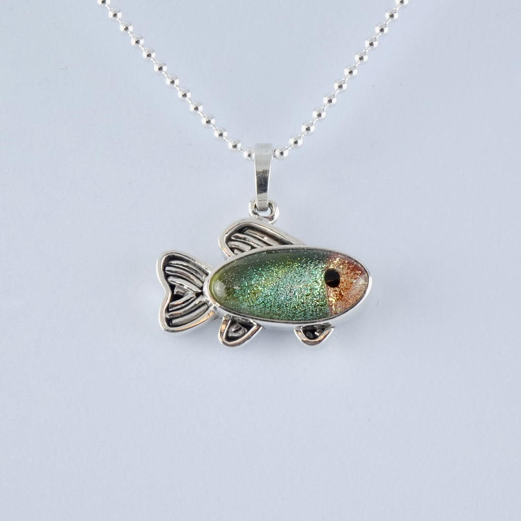 tiny trout necklace